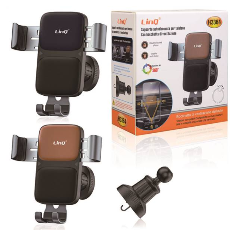 Support de Téléphone Portable à Verrouillage Automatique - LinQ H3364 — LinQ · Smarty Paris 18e